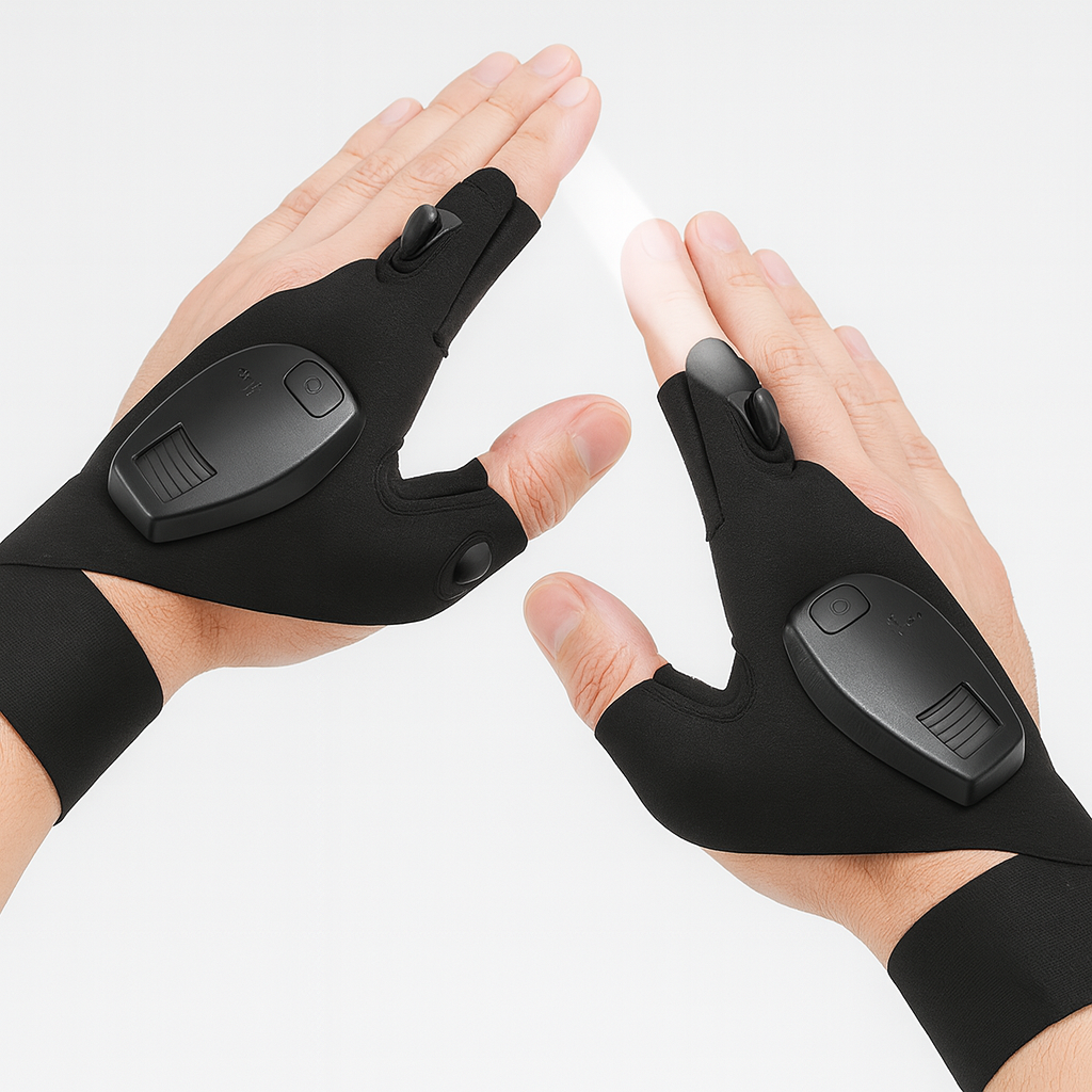 LED flashlight glove